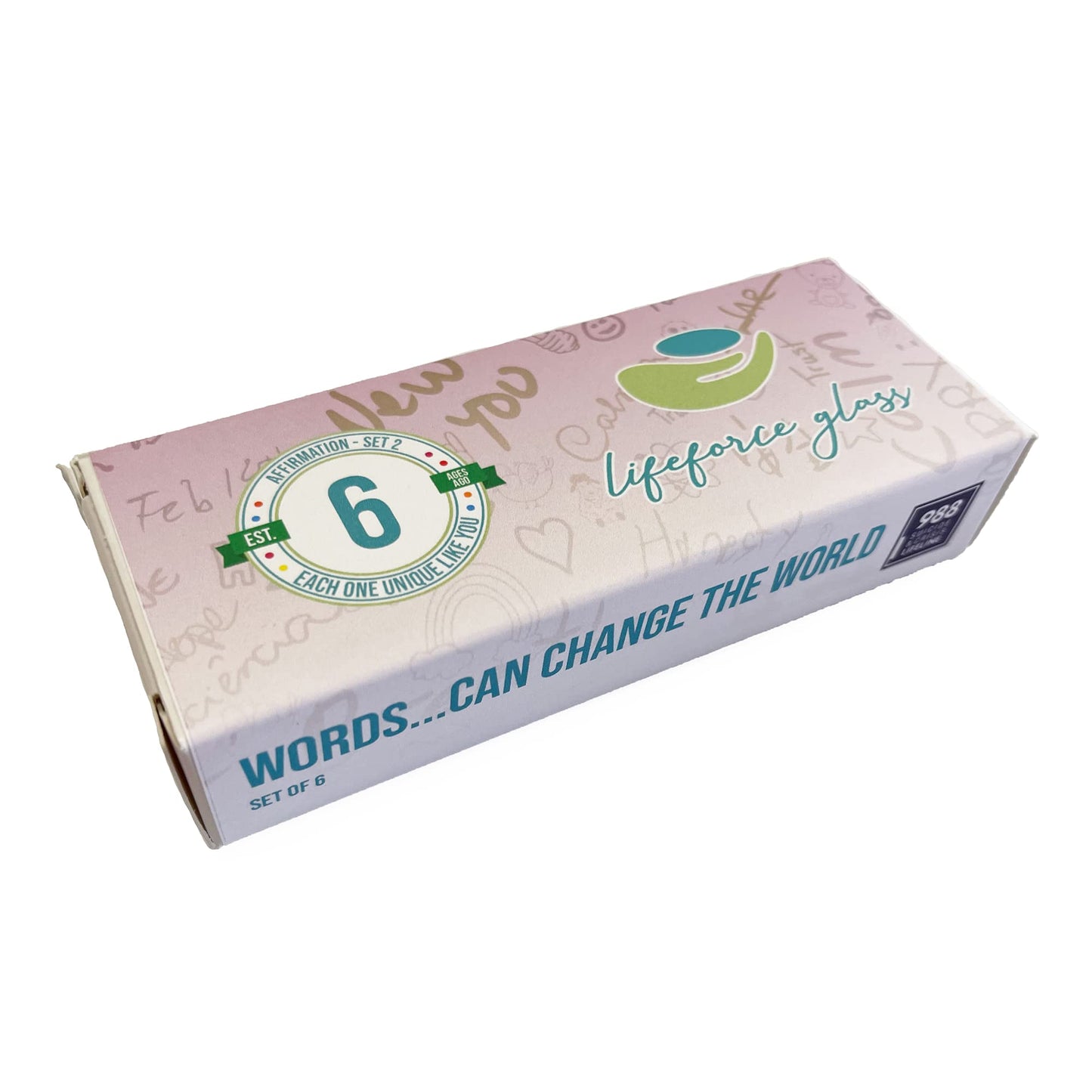 Lifeforce Glass Affirmation Glass Stones, Positive, Encouraging Statements on Glass Stones to Help You Achieve Your Goals Affirmations Really Work. Set II