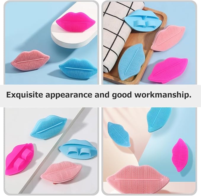 3pcs Lip Scrub Brush Exfoliating Lip Brush Women Lip Exfoliator Tools Smoother Lip Appearance