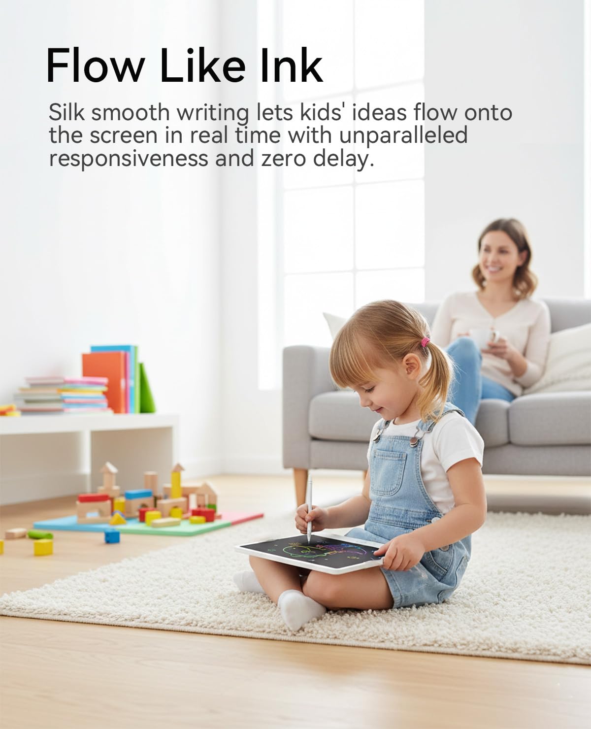 LeonMake 16‘’ LCD Writing Tablet with Stand, Boys & Girls Writing Doodle Board, Electronic Drawing Pad for Ages 3+, Erasable Drawing Pad, Kids Toys & Gift