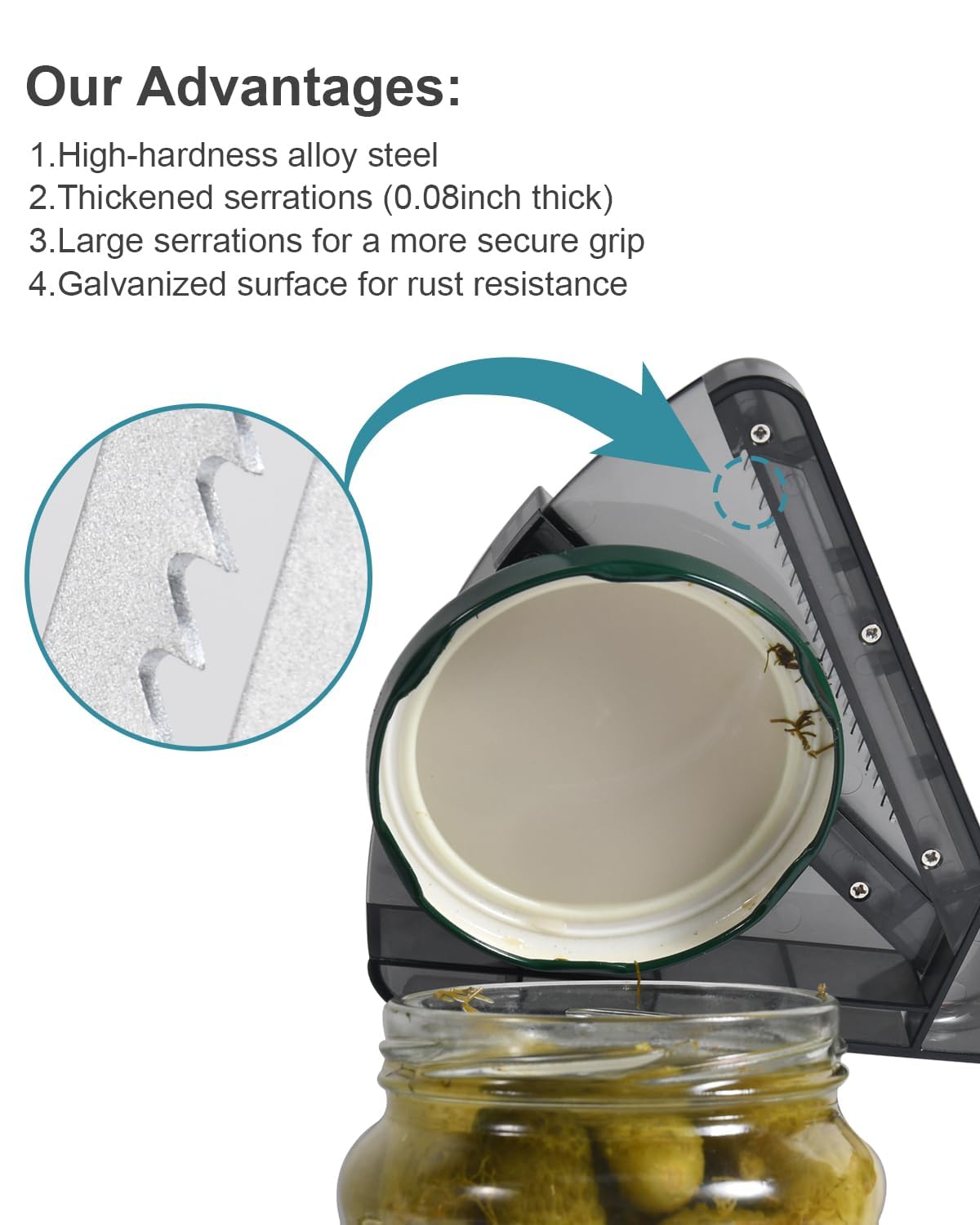 Jar Opener for Weak Hands, Dual-Layer Multifunctional Jar Opener Gripper, Bottle Openers for Seniors, Kitchen Gadgets, Non-Slip Jar Openers for Seniors, Arthritis, Lid Opener, Mothers Day Gifts