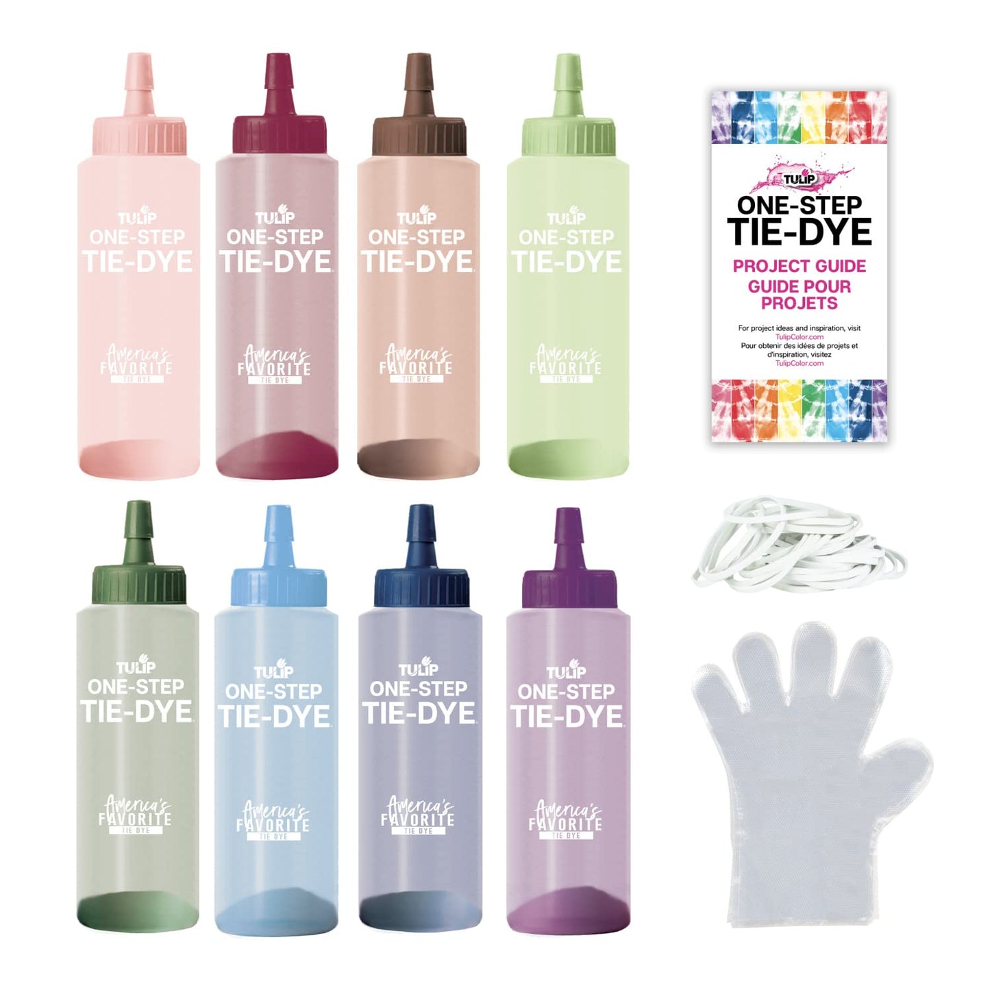 Tulip One-Step Tie-Dye Kit Desert Set, Easy for Beginner Skill Levels, 8 Easy Squeeze, Pre-Filled Bottles, Nature Inspired Wilderness Colors