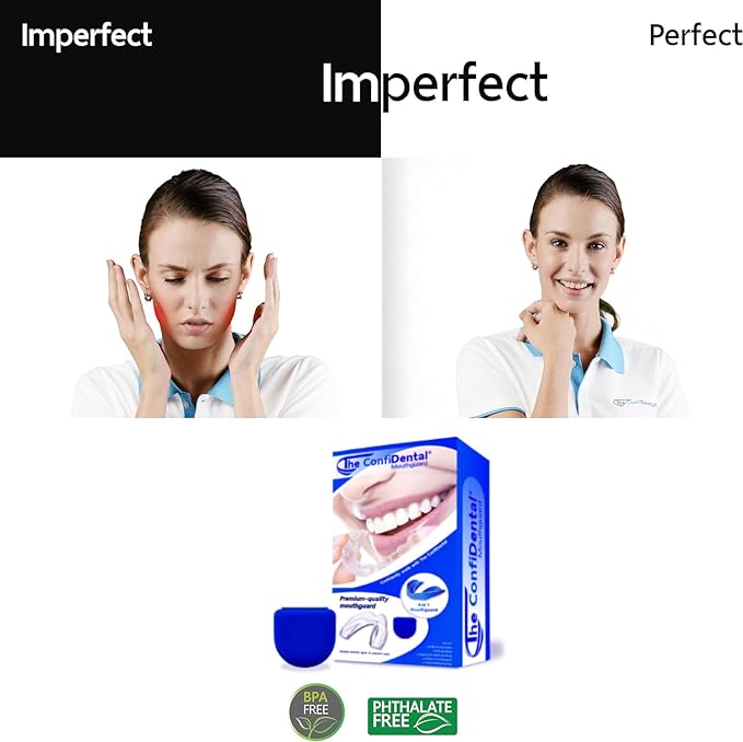 The ConfiDental Mouth Guard for Grinding Teeth at Night - 3 Models Pack of 6 Moldable Dental Night Guards for Teeth Grinding and Clenching Teeth Grinding Mouth Guard for Sleep
