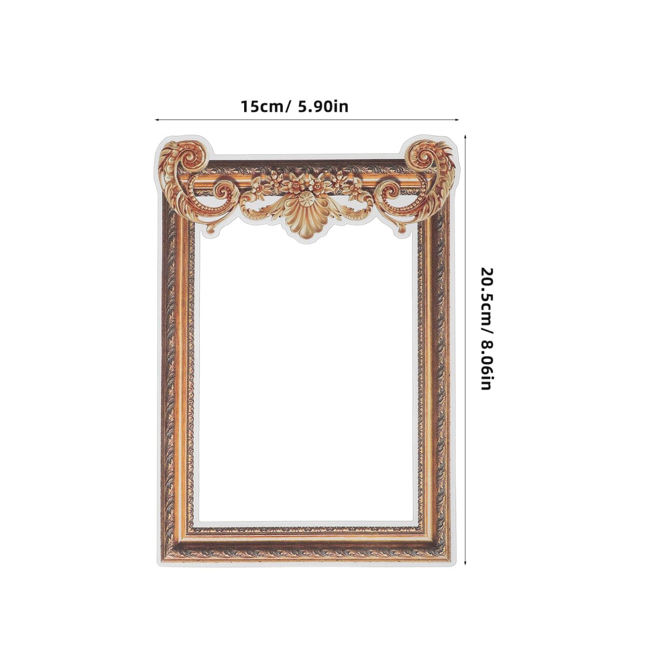 PRETYZOOM Retro Photo Frame Wall Stickers 8Pcs Removable Decorative Decals for Living Room Bedroom Diy Scrapbooking and Home Wall Decoration 8.07X5.90 Inch