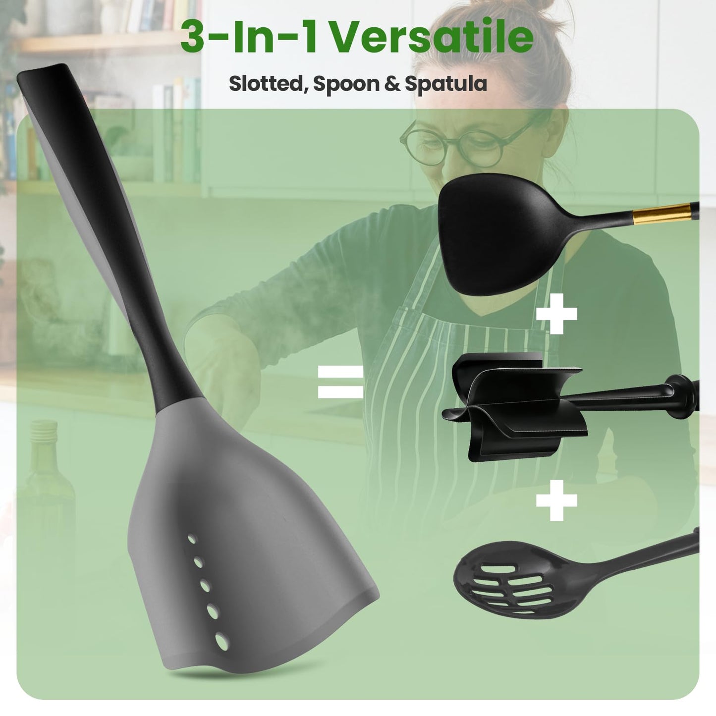 Mincing Spatula Meat Chopper Heat Resistant Hamburger Smasher Non-Stick Ground Beef Masher Versatile Kitchen Tool for Mixing Chopping Meat Potatoes Poultry