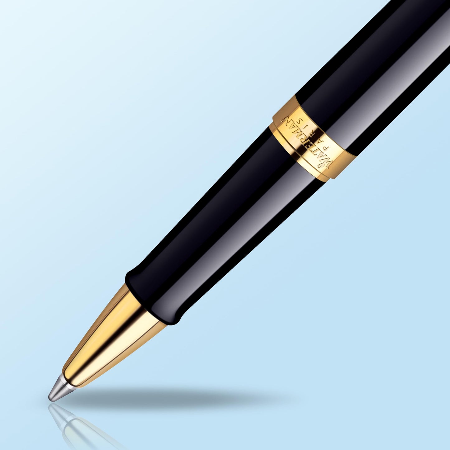 Waterman Hémisphère Rollerball Pen | Gloss Black with 23k Gold Trim | Fine Point | Black Ink | Gift Box