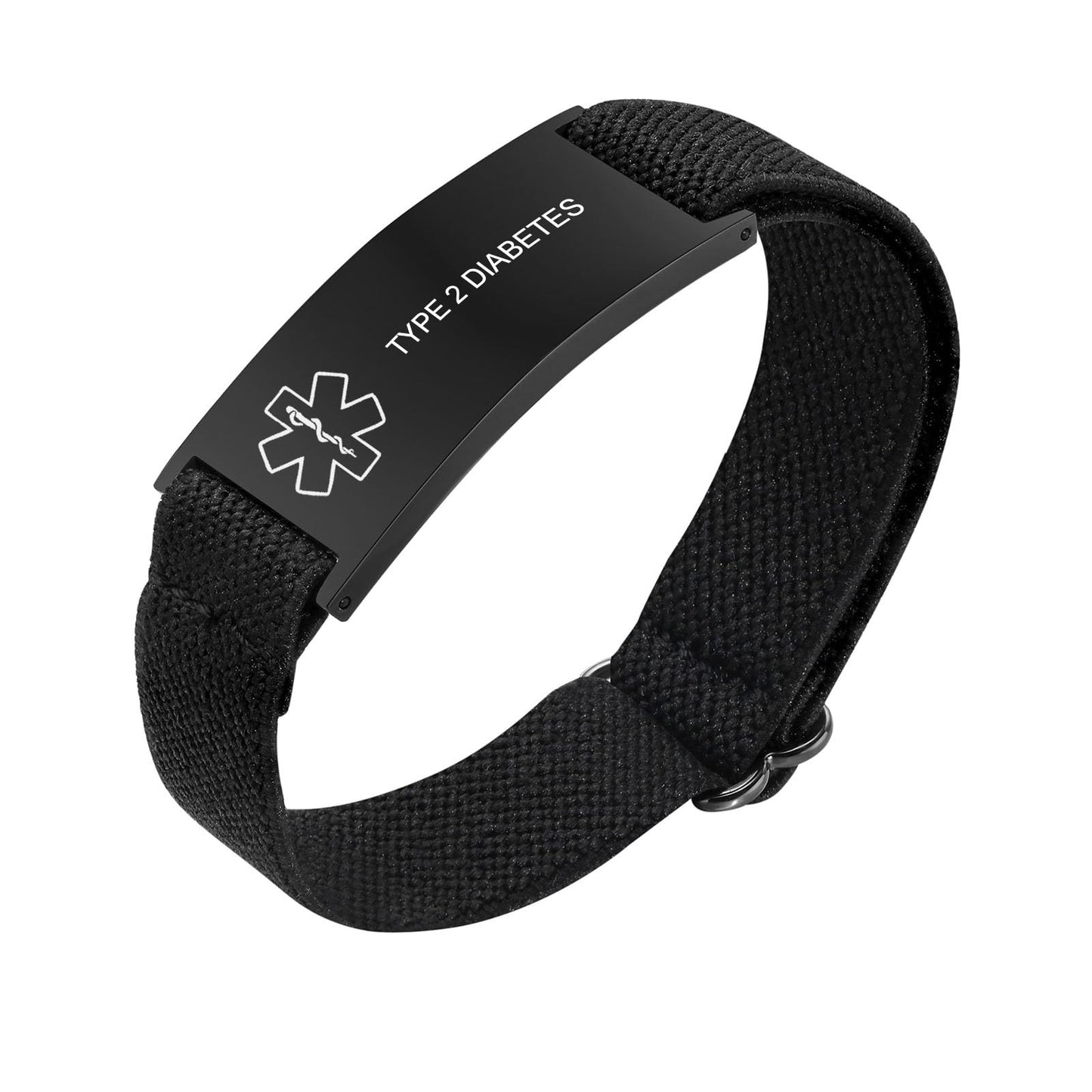 VNOX Medical Alert Id Bracelet for Men, Type 2 Diabetes Medical Alert Bracelets for Men Patients