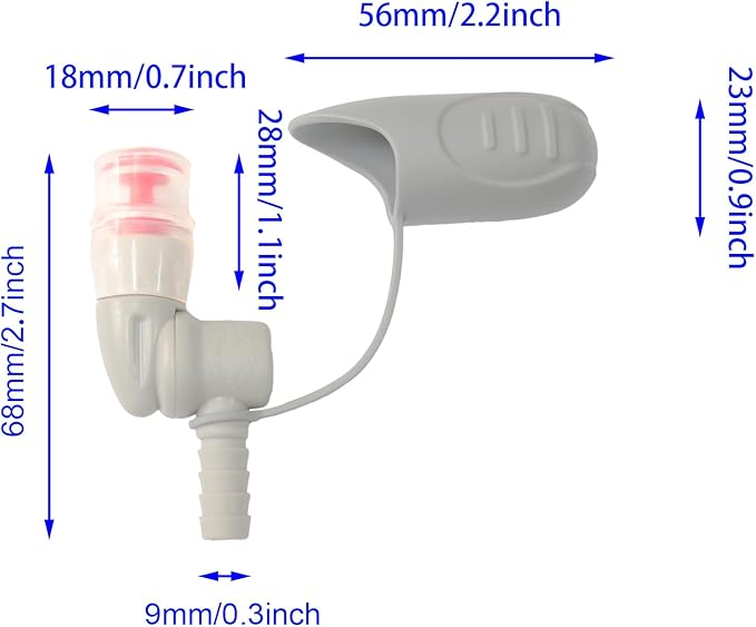 Hydration Bladder Bite Valve Replacement Mouthpiece Fit for Any Water Backpack and Most Brands, with Manual Switch Valve