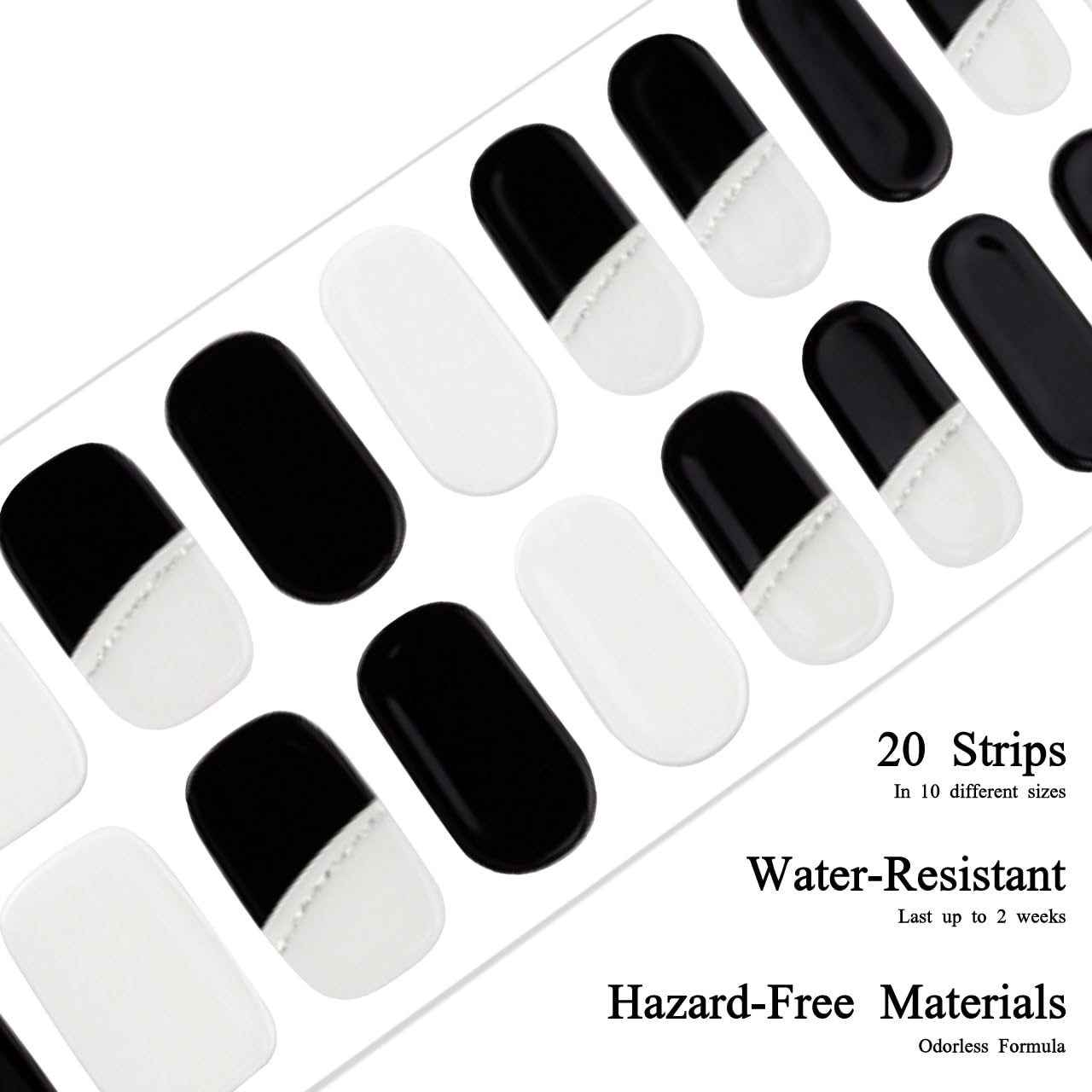 Drizzle Semi Cured Gel Nail Strips, Real Nail Polish Art Stickers (UV/LED Light Required), Glossy, Glitter, Solid Color, Full Nail Wraps Long Lasting, Nail Strips Decal for Women (Jasper)