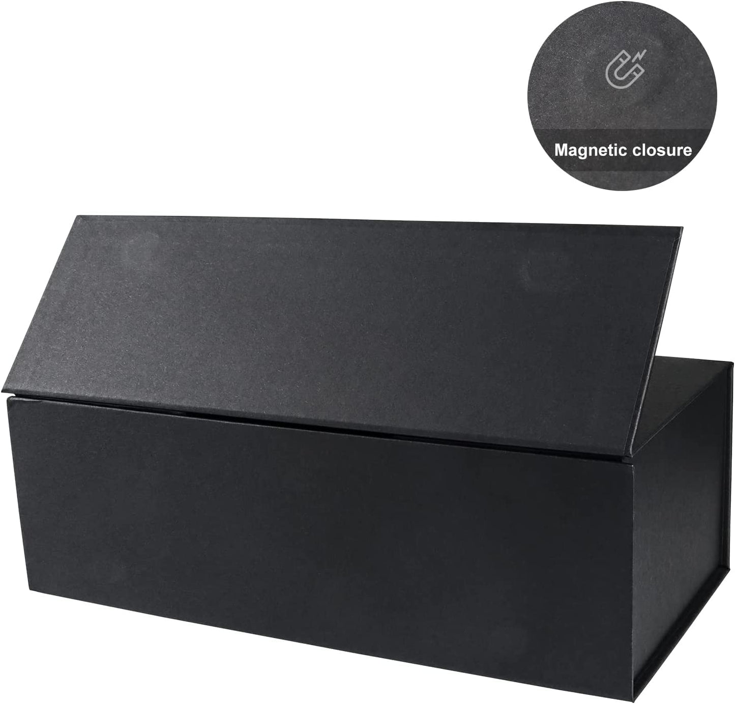 Gift Boxes Black with Magnetic Closure Lid 10" X 6" X 3" Gift Boxes for Presents,Luxury for Gift Packaging, Bridesmaid Gifts Box,Birthday Gift Box,Christmas Gift Box(5PCS)