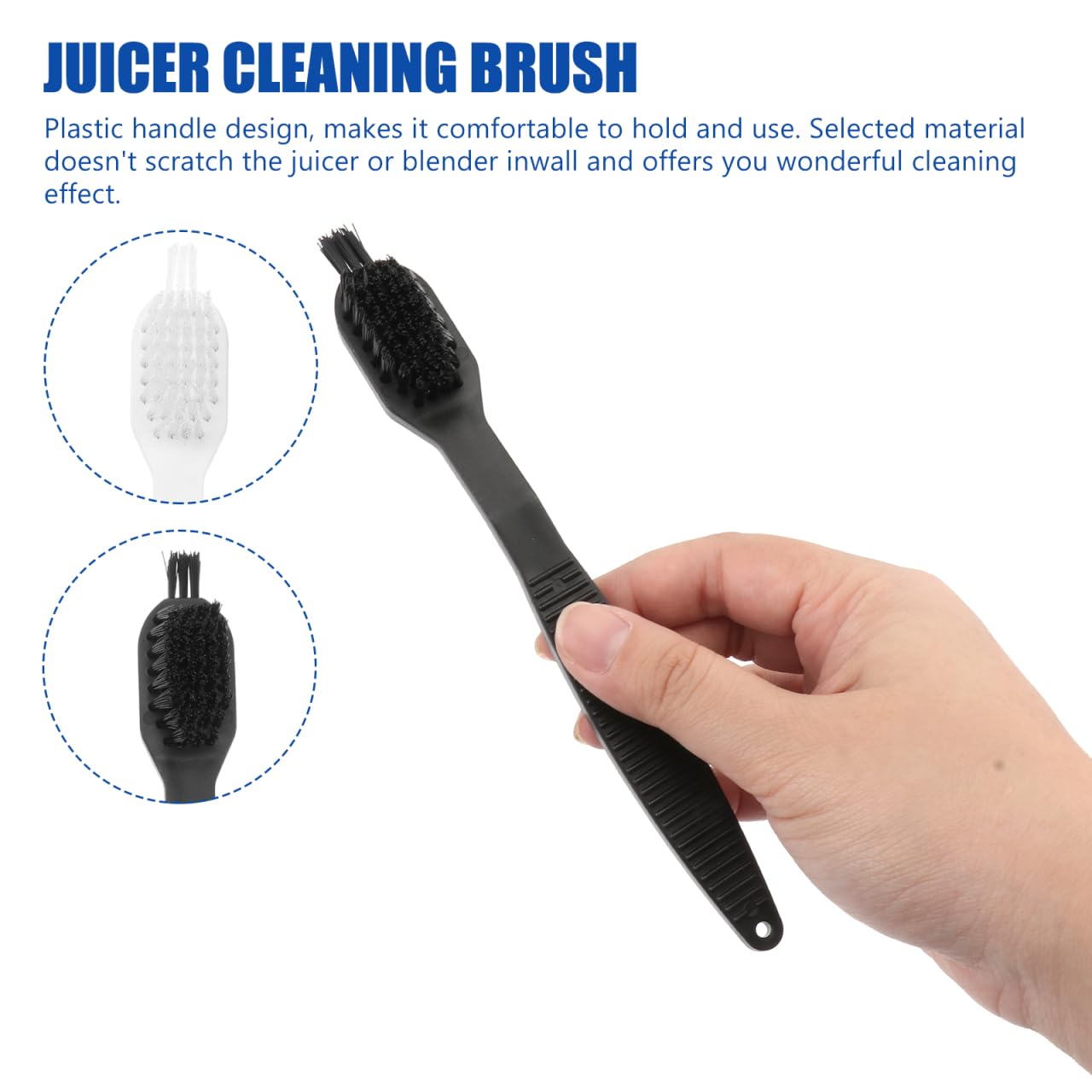 Healvian Kitchen Cleaning Brush Set with Suction Handle Small Nylon Brush for Juicer Blender and Electric Appliance Cleaning Tool 10 Pack