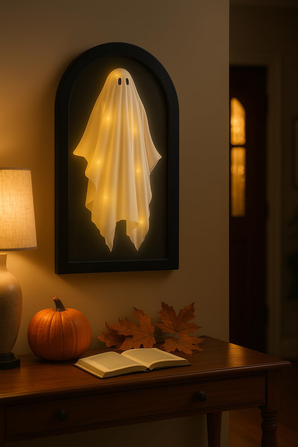 Adouiry Halloween Hologram Haunted Ghost Mirror - Novelty Ghost Silhouette Decal for Mirror - Halloween Decorations Indoor Spooky Home Decor