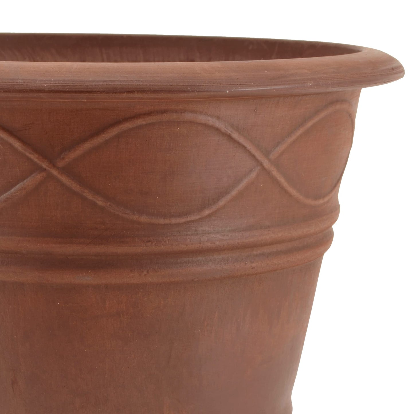 PSW ME36TC Western Weave Planter, 14 by 11.5-Inch, Terra Cotta Color
