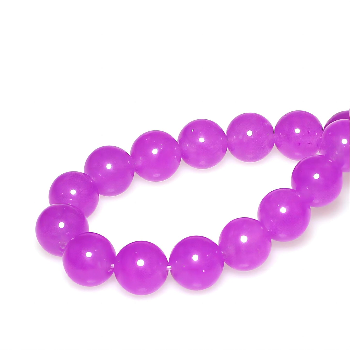 MJDCB Stone Beads 8mm 43pcs Round Purple Red Jade Loose Gemstone Bead Charms for Jewelry Making Bracelet Necklace Earring Pendant