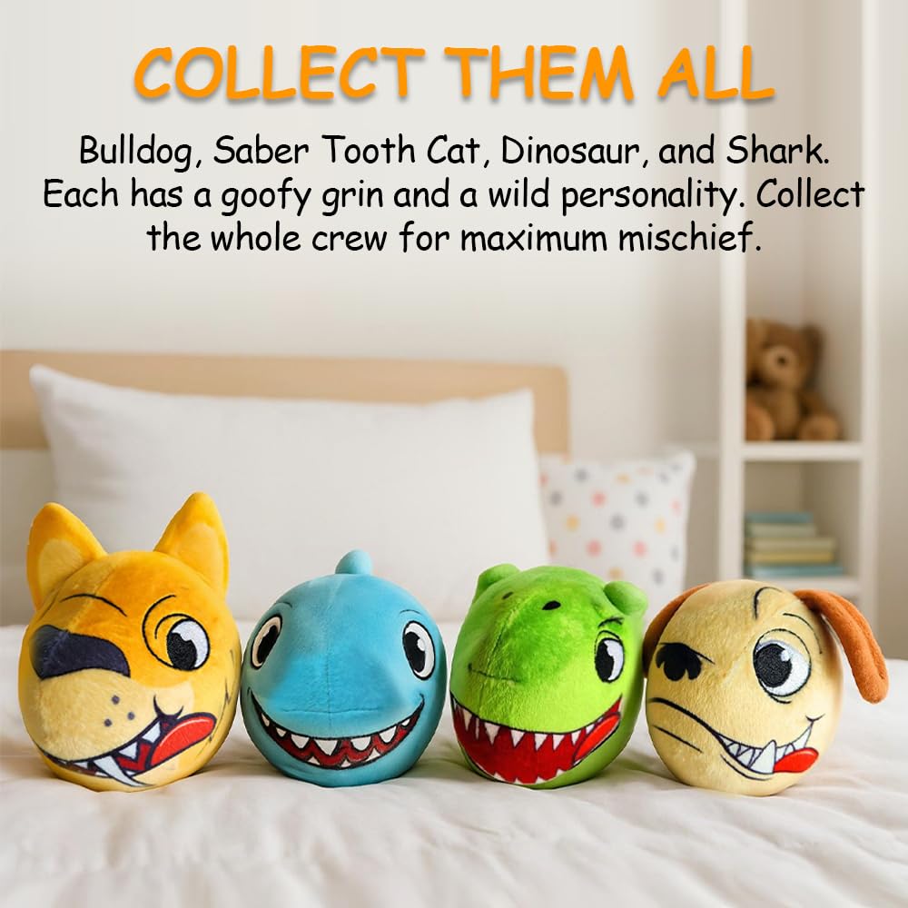ChuckleHeadz Bulldog Plush Toy – Funny Interactive Animal Plushie with Silly Giggling, Laughing, and Farting Sounds, Hilarious Prank Gag Gift