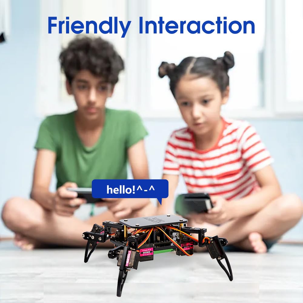 STEM Toys Programmable Bionic Spider Robot Kit, Science Kit for Kids Age 8-12, Teens DIY Robotics Building Toy, Walking Crawling, App Remote Control, Boys Gift Girls Adults Birthday