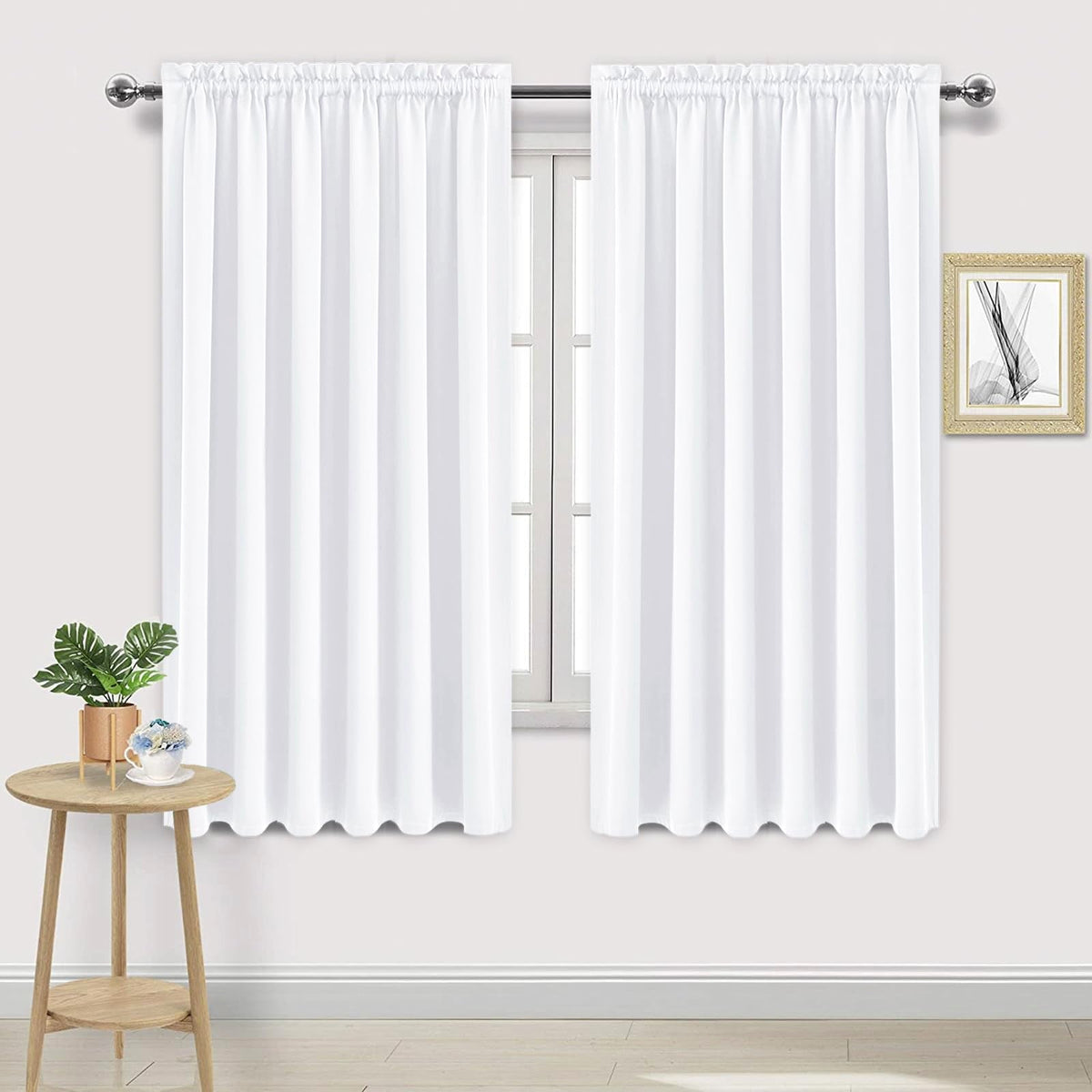 Wide Curtains 50% Light Blocking for Living Room 72 Inch Long 2 Panels (2 Count)