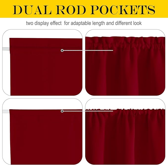 NICETOWN Doorway Curtains for Kitchen Door Window, Thermal Insulated Privacy Protection Blackout Curtains for French Door Window Shade with Tieback, 1 PC, 42" x 80", Burgundy