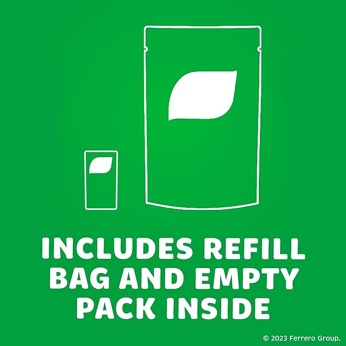 Tic Tac Bulk Resealable Refill Bag, Freshmint Breath Mints, On-The-Go Refreshment, Includes Empty Refillable Pack, 17.2 oz