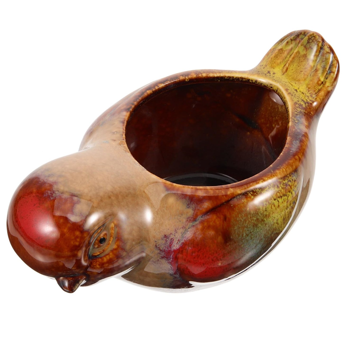 ARTIBETTER Ceramic Succulent Planter Pot Bird Design Small Flower Pot for Indoor Desktop Gardening for Succulents and Cacti