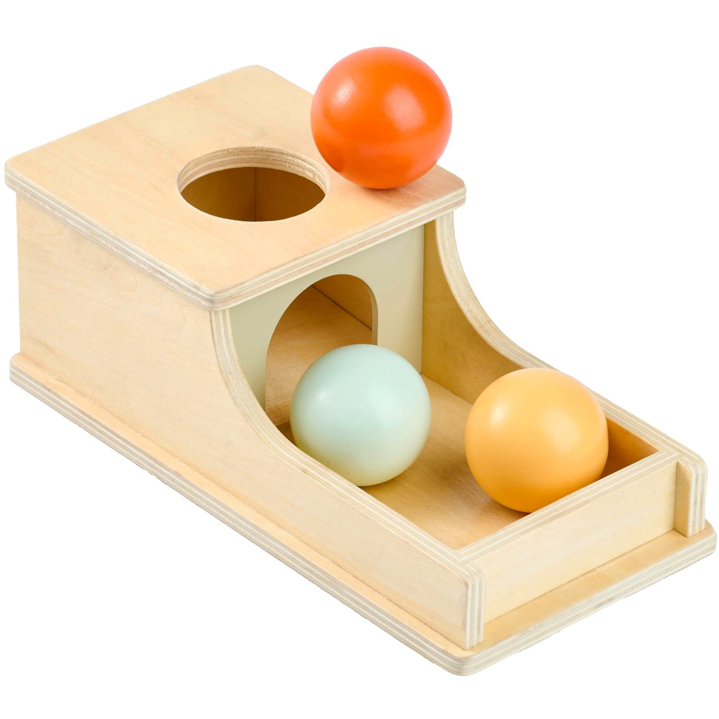 Montessori Mama Object Permanence Box - Montessori Toys for Babies 6-12 Months, Developmental Ball Drop Wooden Toy, Infant Toddler 1 Year Old Learning Essential