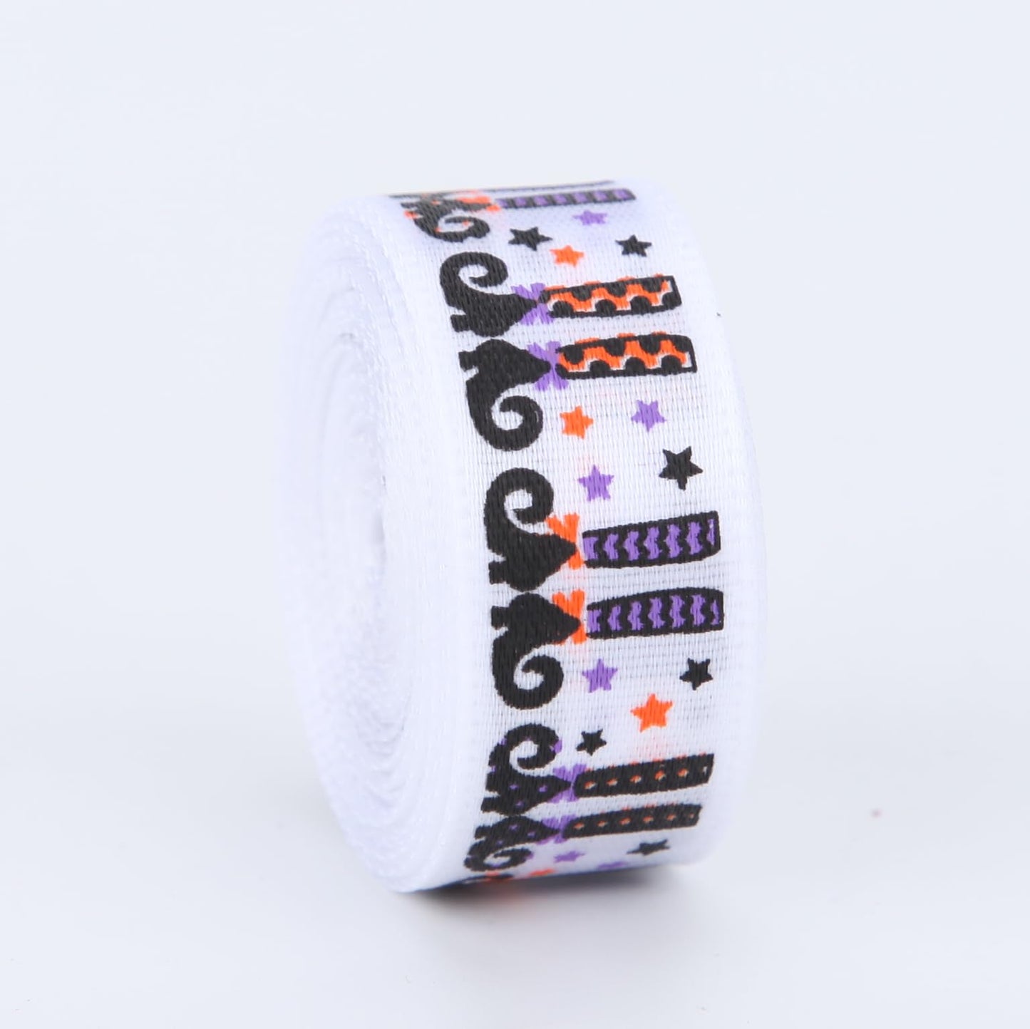 Meseey 50 Yards Halloween Ribbon - 5/8 Inch Spider Web Skull Pumpkin Bat Hocus Pocus Witch Legs for Gift Wrapping Hair Bows Party Decor