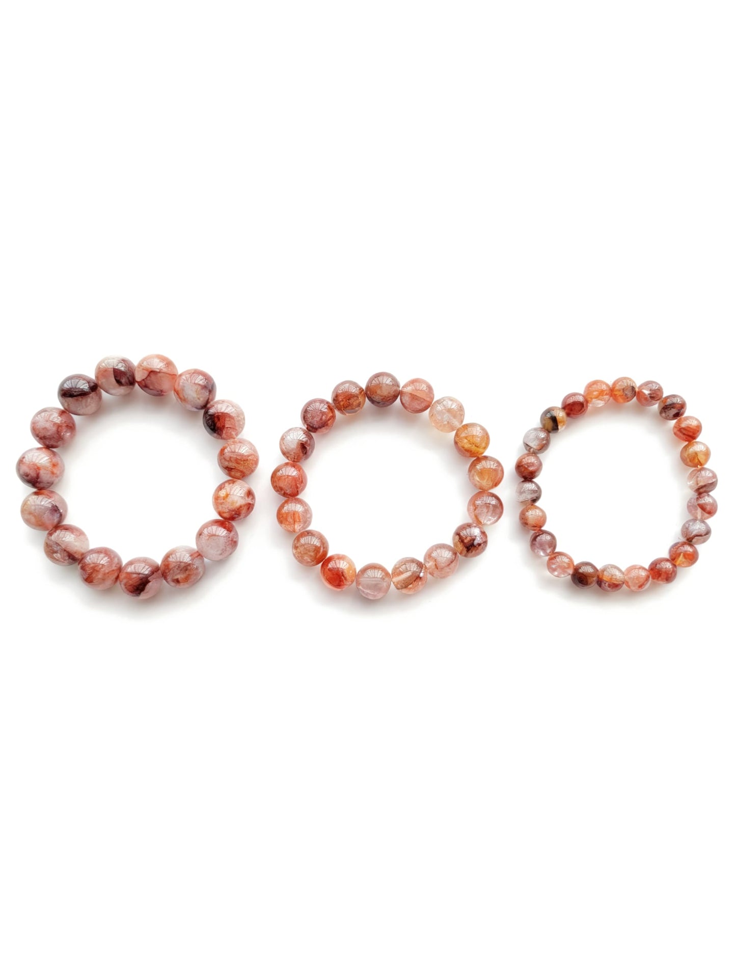 Silan's Natural Red Aventurine Bracelet with Lucky Card, red Crystal Stretch Gift for Women, Elastic Adjustable Gemstone Jewelry with Sparkles (Red, 9-10mm)