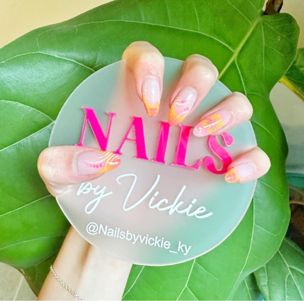 Custom Nail Logo,Personalized 3D Acrylic Nail Photo Prop,Nail Technician Gift,Prop for Nail Techs, Nail Selfie,Nail Photo Prop (black,10cm)