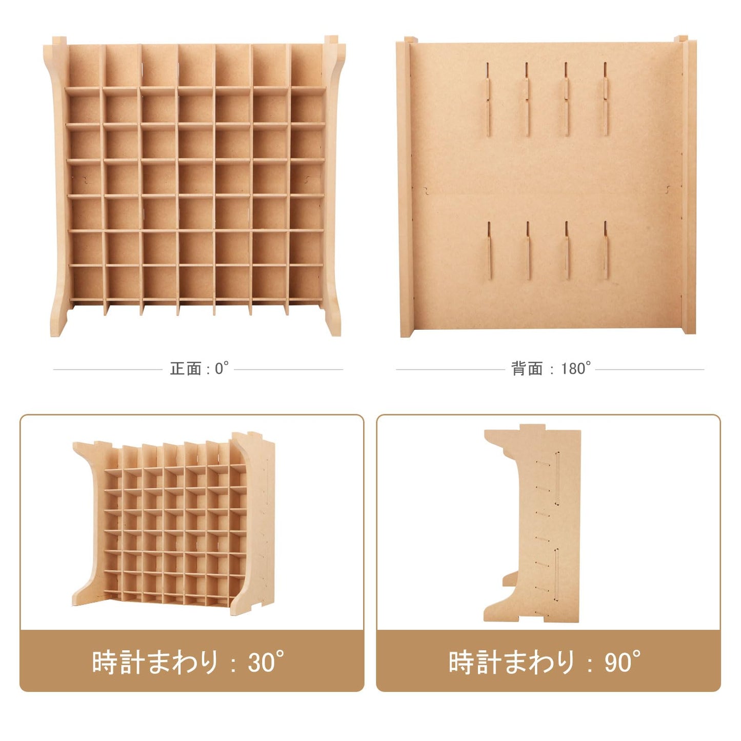 Bucasso Paint Rack Organizer with 49 Holes Suitable for 10ml TAMIYA/10ml MR HOBBY/18ml MR HOBBY, Model Tool Storage with MDF Material, Craft Paint Holder Rack GK13