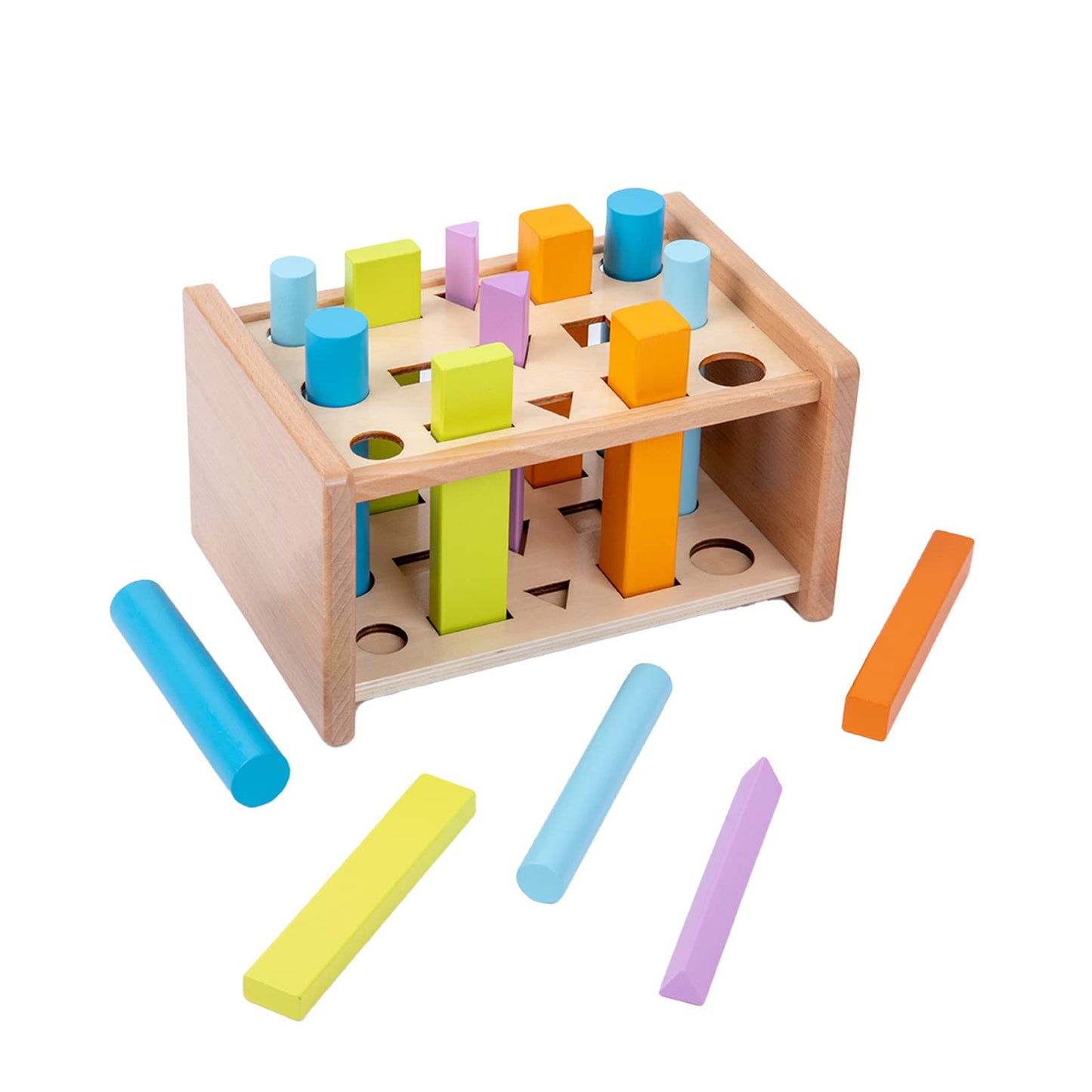 Montessori Shape Matching Toys - Wooden Shape Sorting Toys for 1-3 Years Old Children - Educational Toy for Preschoolers