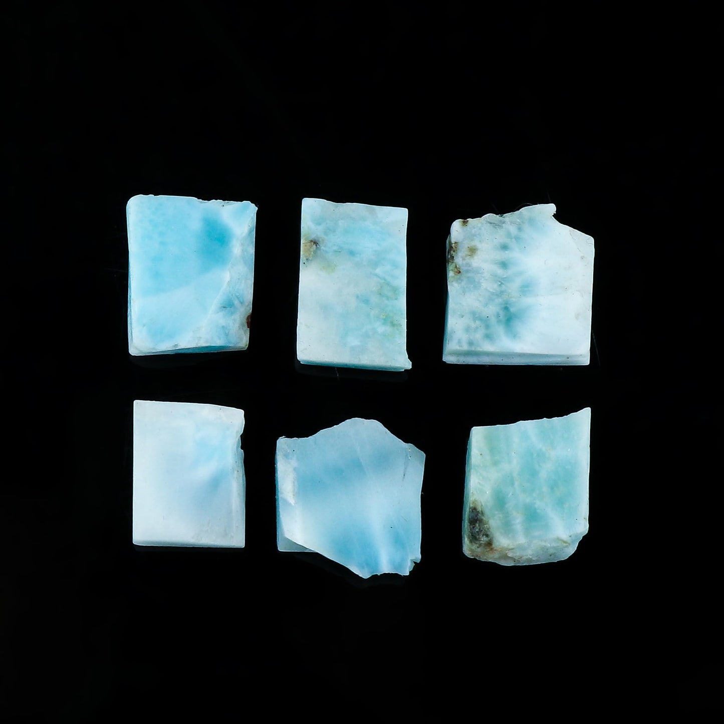 CRYSTALIS 50cts Natural Larimar Raw Crystals, Loose Gemstone Wholesale Bulk Rough Jewelry Making Supply, Chakra And Healing Stones, Wire Wrapping, DIY, Tumbling, Gem Collection