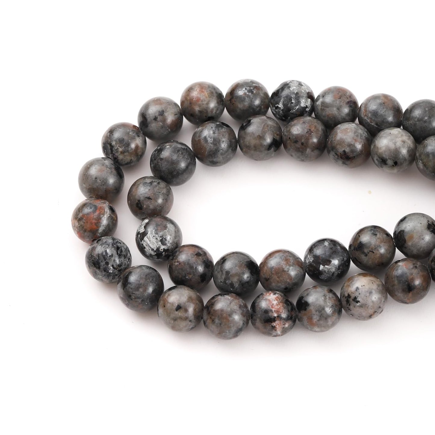 10mm 38pcs DIY Natural Black Labradorite Stone Beads Round Healing Crystal Gemstone Loose Beads for Jewelry Making Handmade Bracelet Necklace