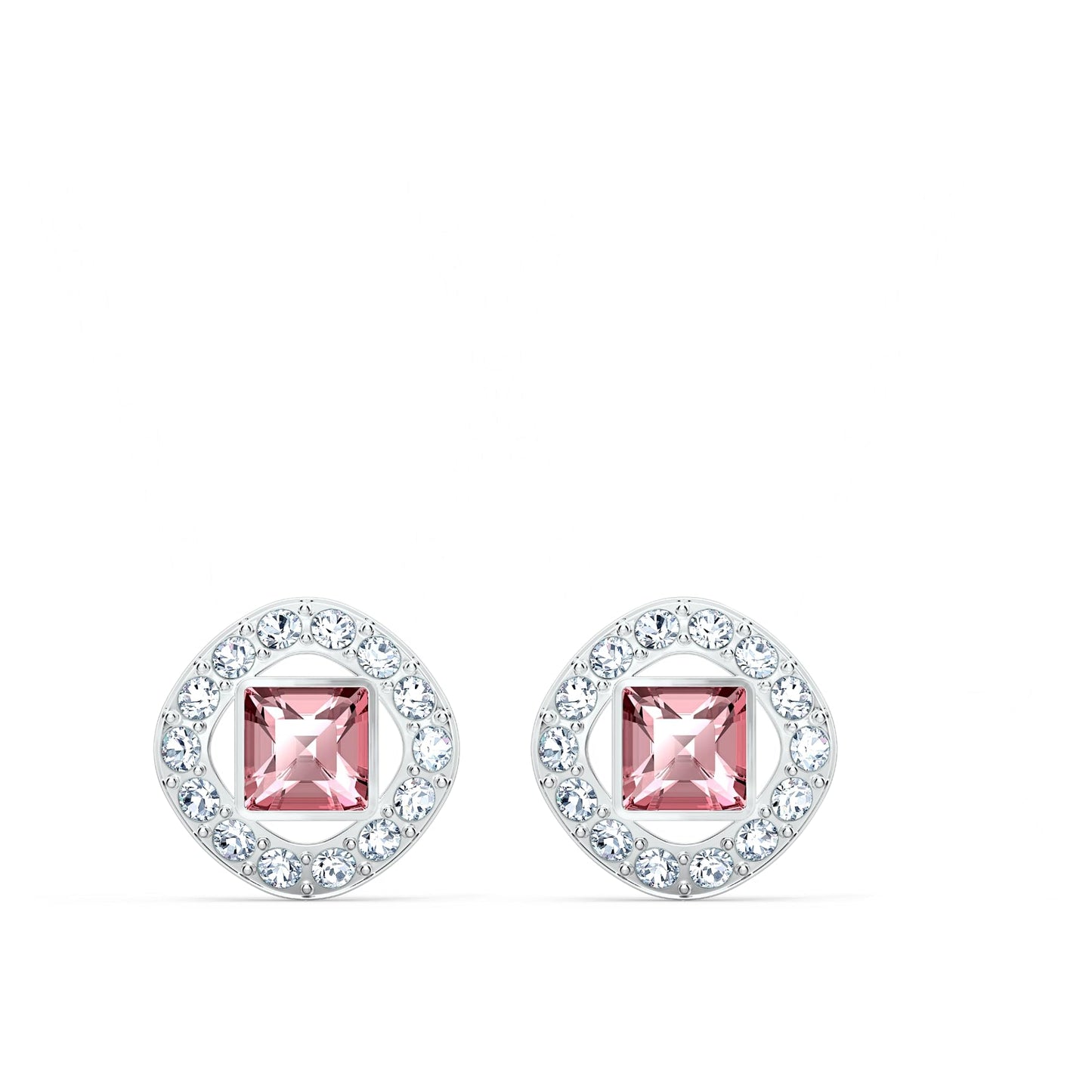 Swarovski Una Angelic Stud Earrings, with Pink and Clear Crystals and Rhodium Plated Setting, an Amazon Exclusive
