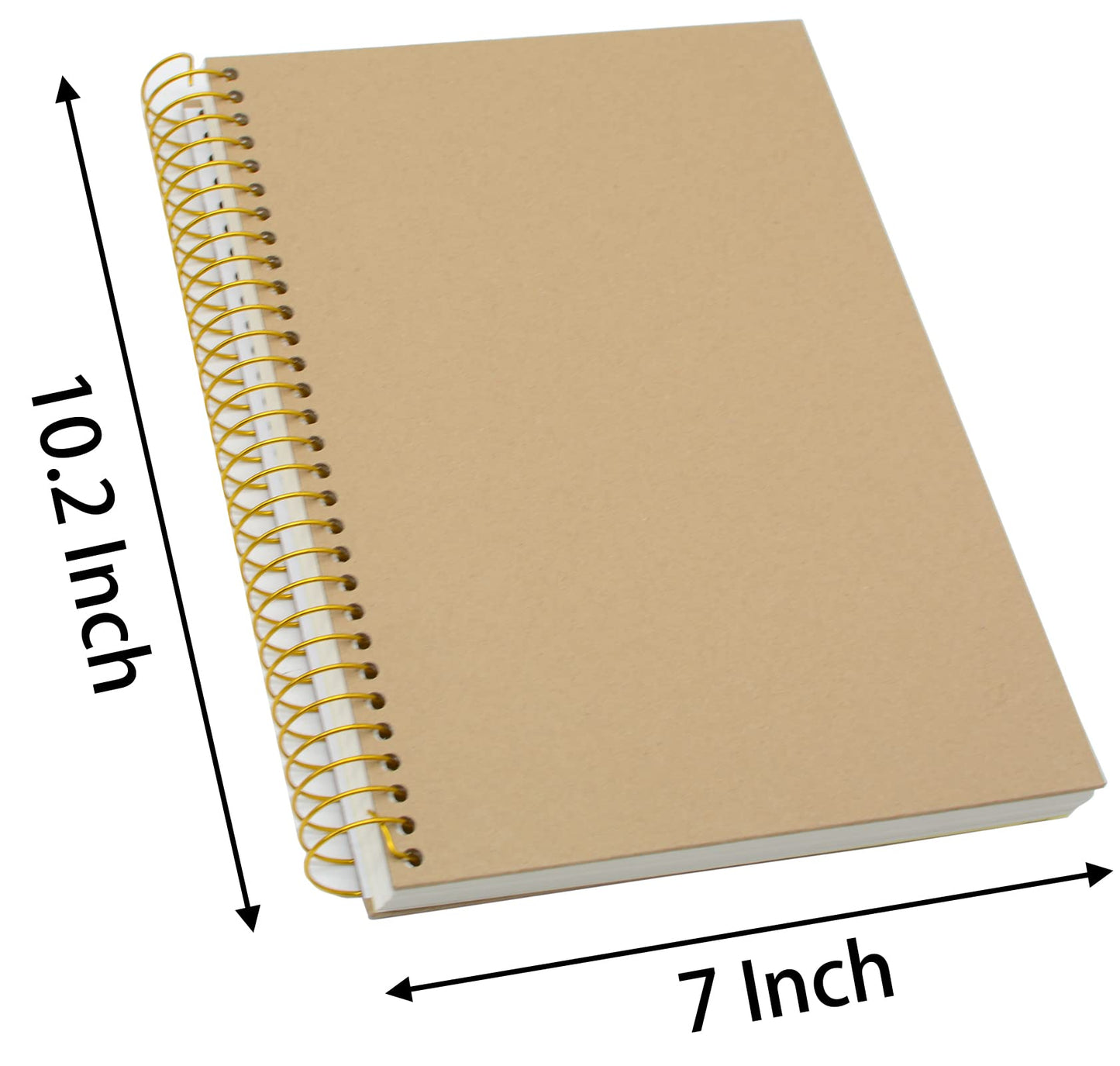 Yansanido Large Spiral Notebook, 5 Pcs B5 Thick Paper Hardcover 7mm College Ruled 5 Colors 150 Sheets -300 Pages Journals for Study, Work, Travel and Notes (5 Color)