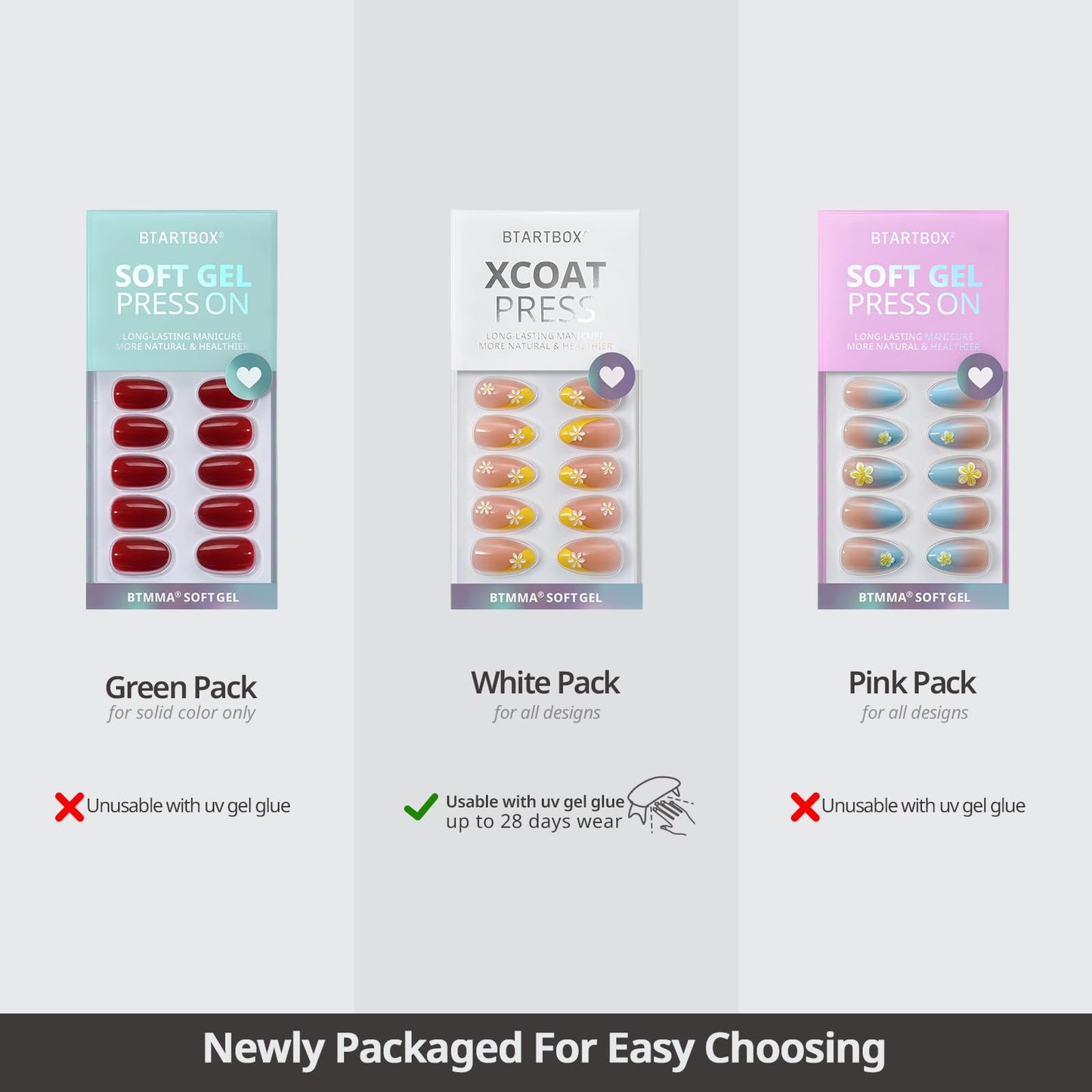 BTArtbox Press On Nails Almond - Raspberry Red Short Press On Nails with Glue for Women, Opaque Soft Gel Glue On Nails in 16 Sizes - 32 Stick On Nails Kit, Berry Blod