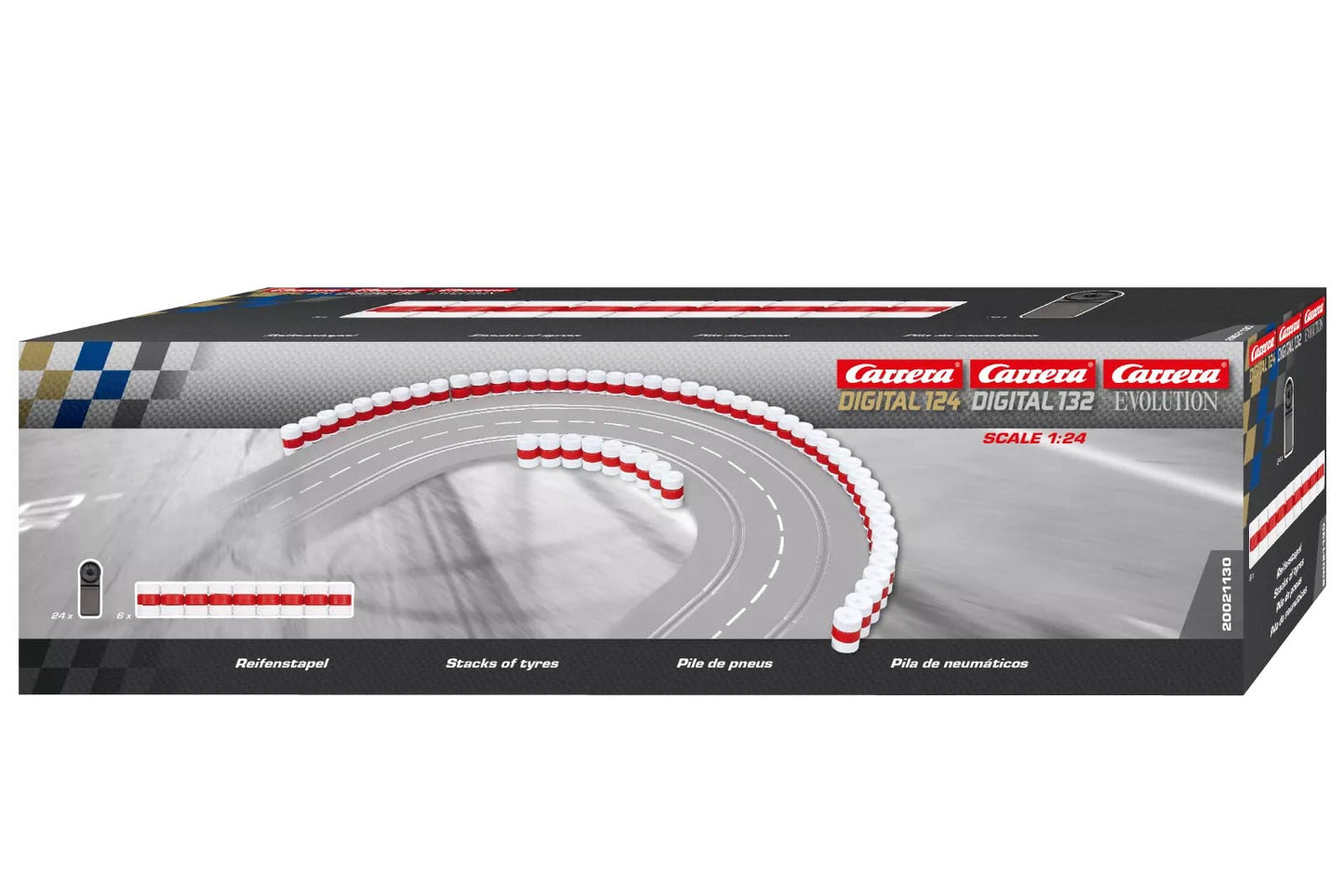 Stacks of Tires for Slot Car Track