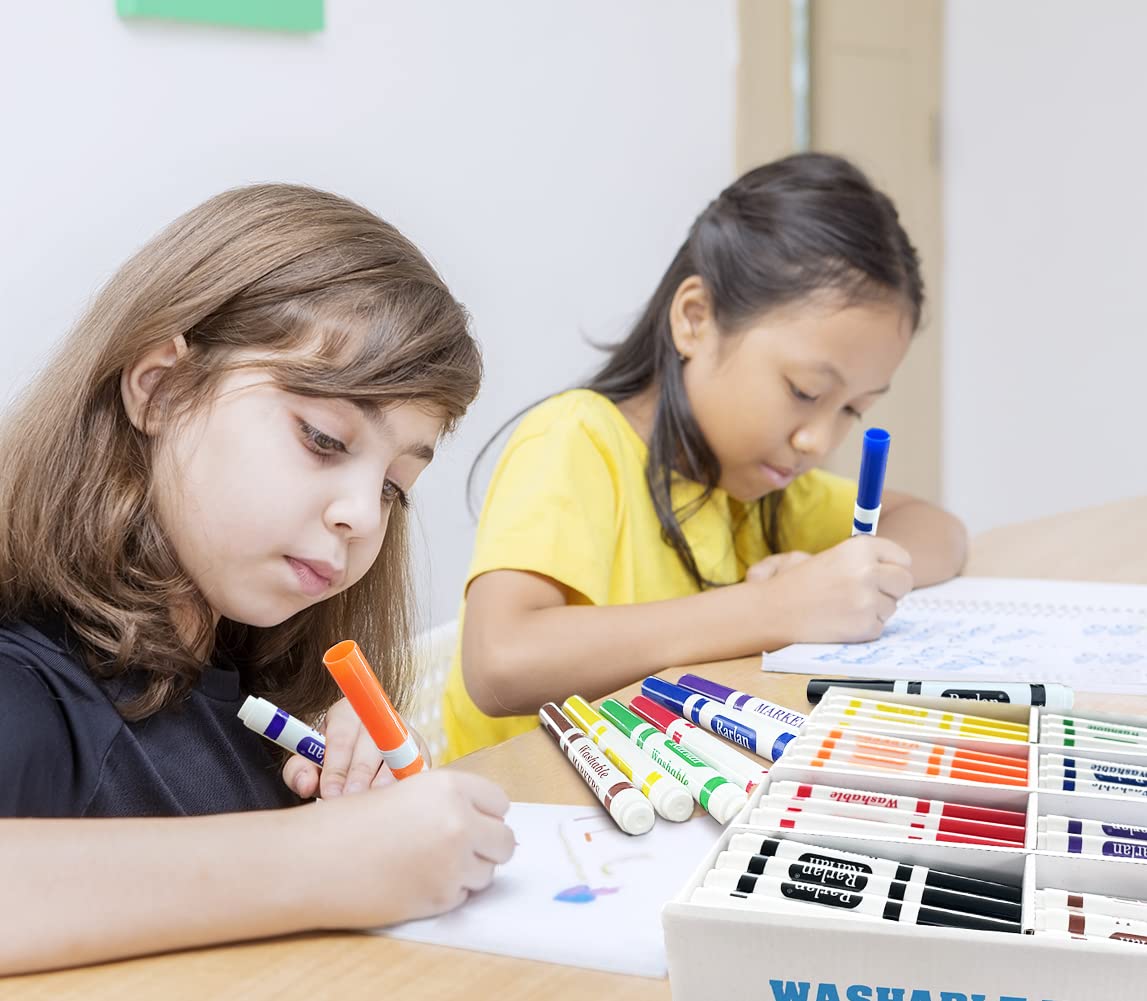 Rarlan Washable Markers Bulk, Markers for Kids, Bulk pack, 8 Colors, 160 Count