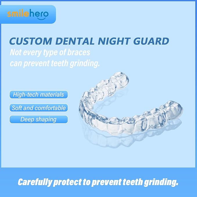Custom Mouth Guard for Grinding Teeth at Night，2 Pack Comfortable Grinding Guard for Adults Teeth Retainer for Upper and Lower Teeth, BPA-Free, Durable,Easy to Use, for Adults and Teens