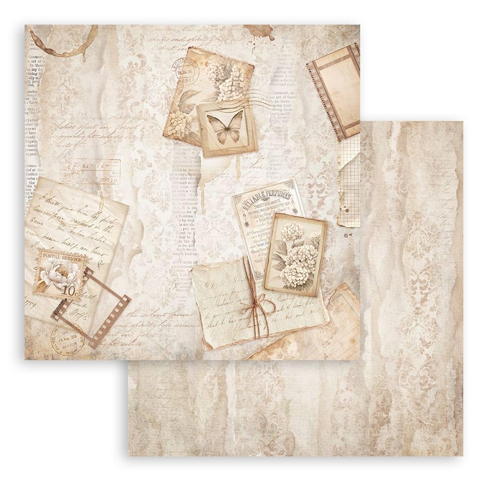 Stamperia - Scrapbook Paper Pad for Scrapbooking, Albums, Card Making, Bullet Journalling and More, Acid Free, Double-Sided, Perfect for Hobbies, Crafts, and Gifting (Quiet Days) (20.3 x 20.3cm)
