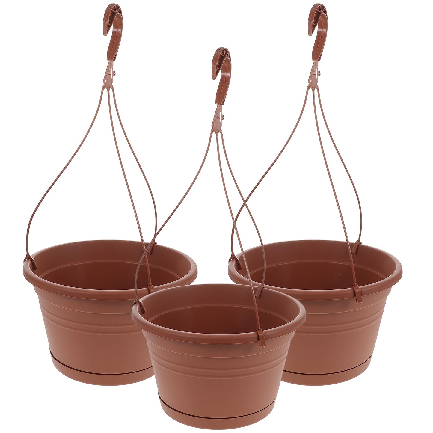 3Pcs Hanging Hanging Plant Pot Basket with Drainage Holes for Home Balcony Pots