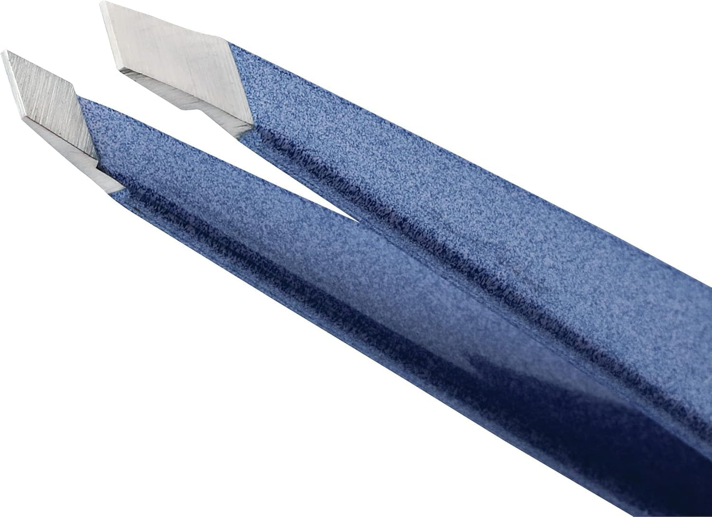Tweezerman Stainless Steel Slant Tweezer - Eyebrow Tweezers For Women and Men (Sky Blue)