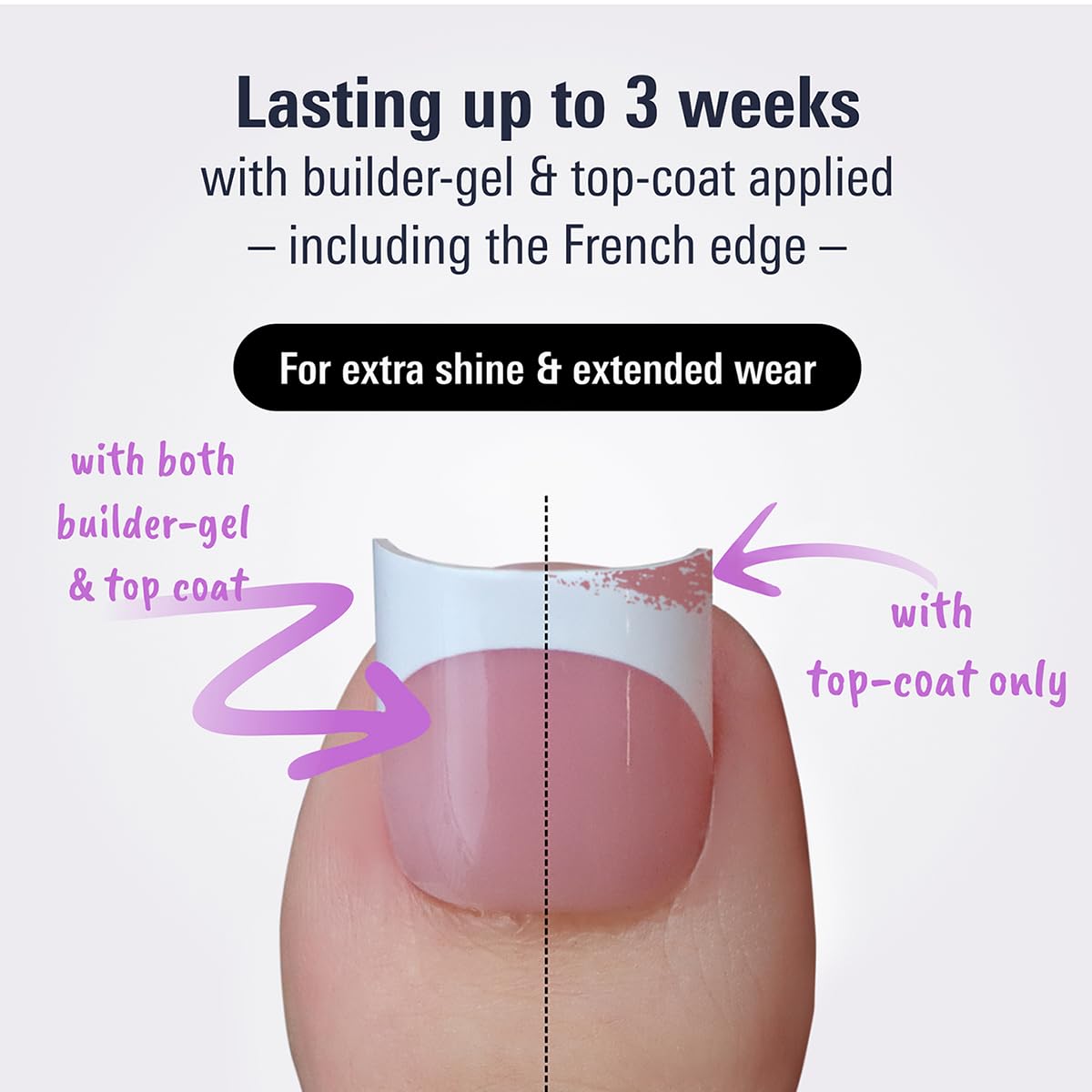 YeeLam Toe Nail Press Ons – Sharp Square French Tip Toenail Press Ons, 300 Pcs Berry Pink Toe Nail Tips, Affordable Luxury Press On Toenails for Women