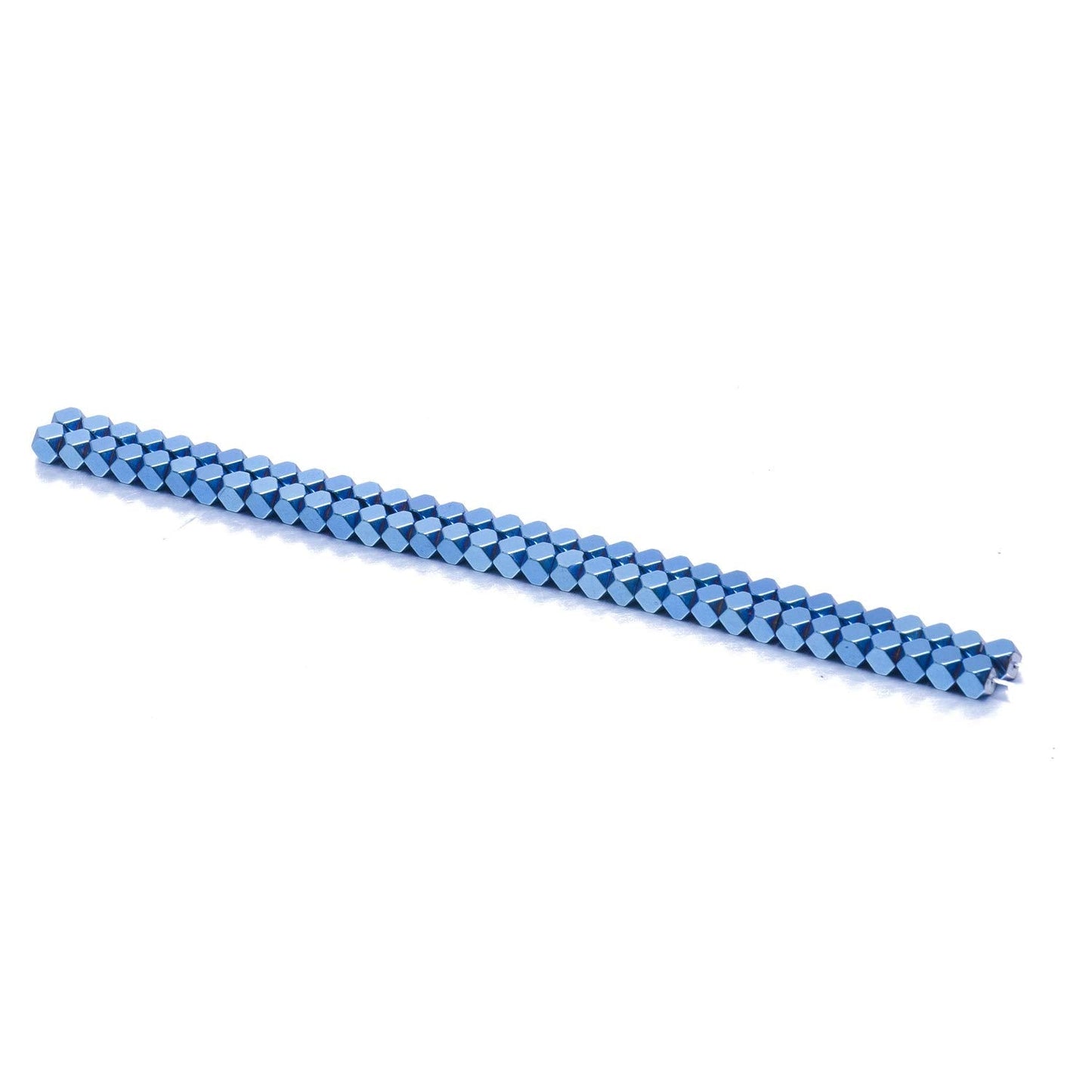 AD Beads Natural Hematite Gemstone Faceted Square Cube Loose Beads 16" (6x6mm, Metallic Blue)