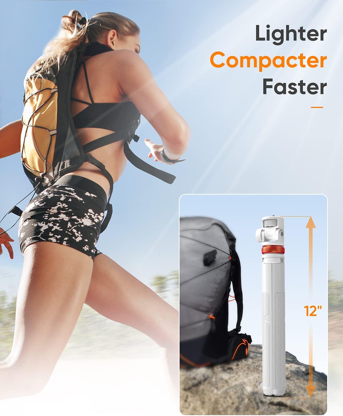 EUCOS 62" Tripod for iPhone, Sturdy Selfie Stick Tripod with Remote & Lightweight Phone Stand, Solidest Portable Cell Phone Tripod, Compatible iPhone Pro Max/Android [White]