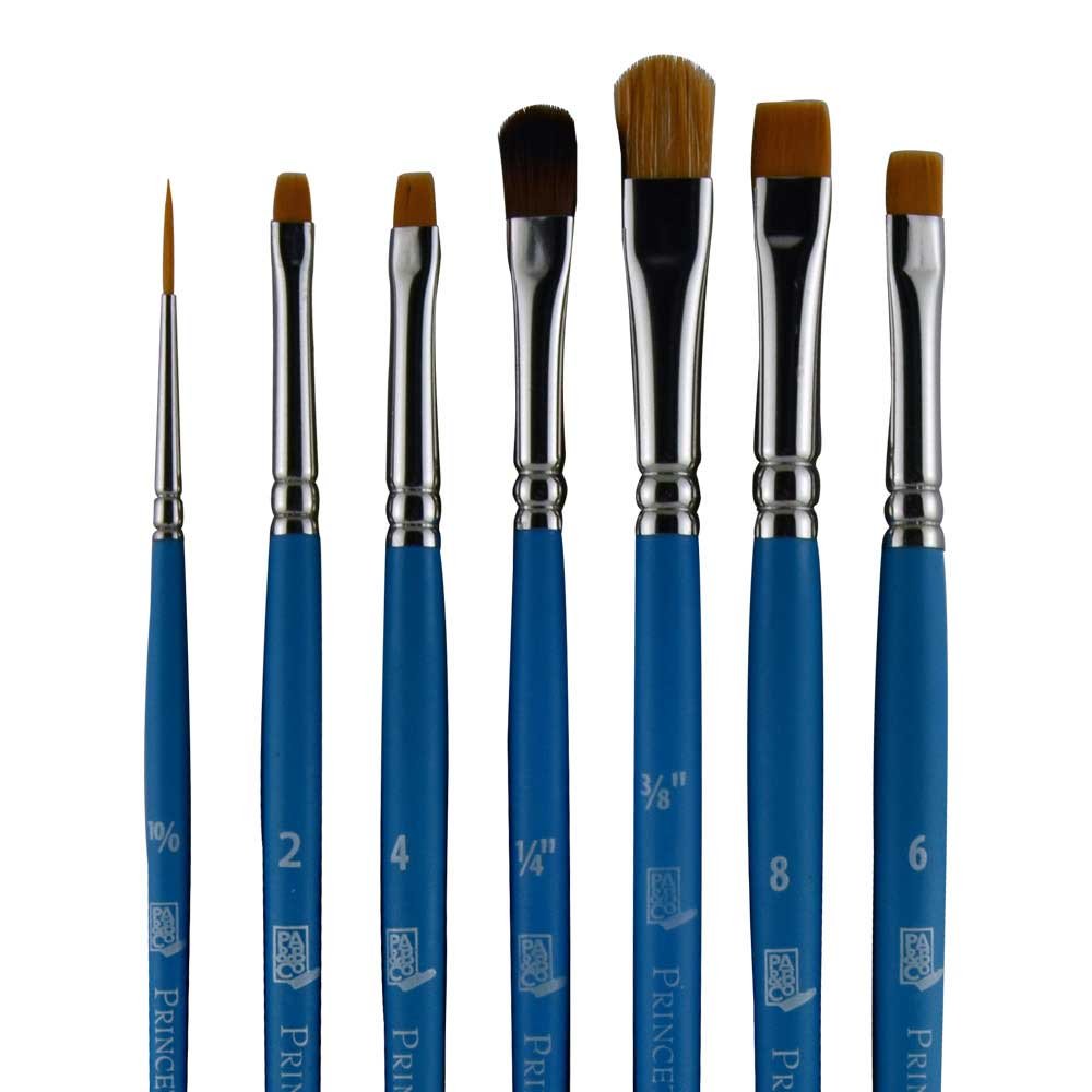 Princeton Select Artiste, Series 3750, Paint Brush for Acrylic, Watercolor and Oil, Set of 7