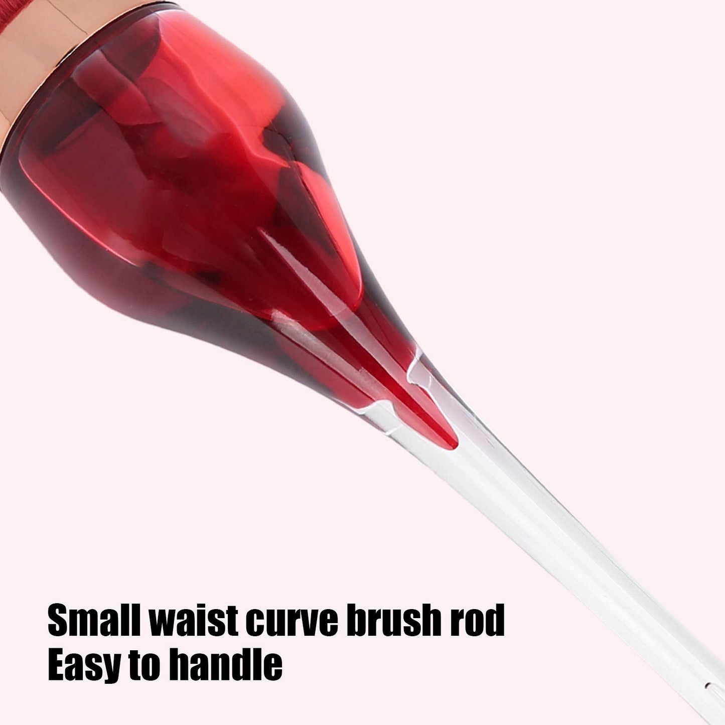 Nail Brush Dust Remover,Nail Dust Cleaning Brush Nail Art Powder Remover Brush Cleaner Makeup Blush Brushes(Rose red)