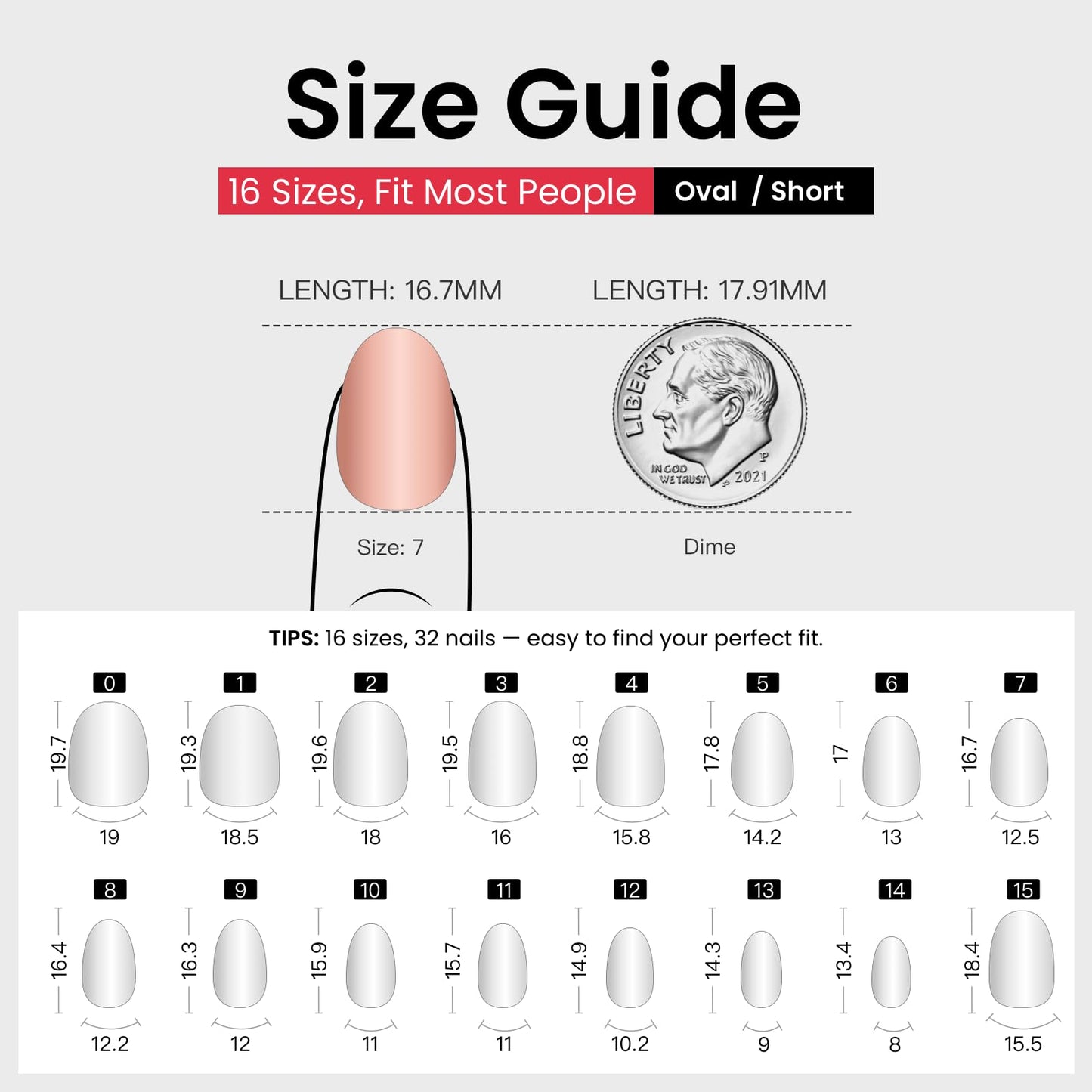 CurvLife Soft Gel Square Press-On Nails, Reusable Fake Nails with Glue & Adhesive Tabs, 30PCS Salon-Quality Stick-On Nails for At-Home Manicure (Pearl Haze)