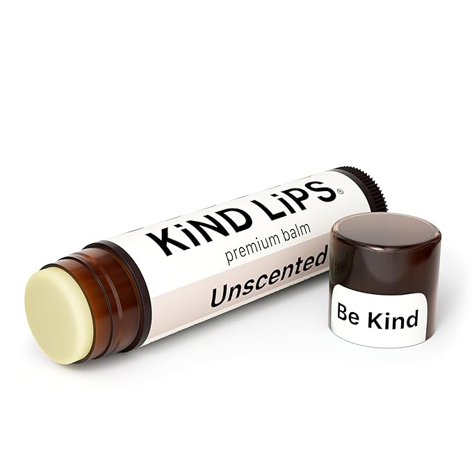Kind Lips Organic Unscented Lip Balm 2-Pack – Natural Moisturizing Chap stick Alternative – Gluten Free, Grain Free, Made in USA – Hydrating Lip Care with clean ingredients