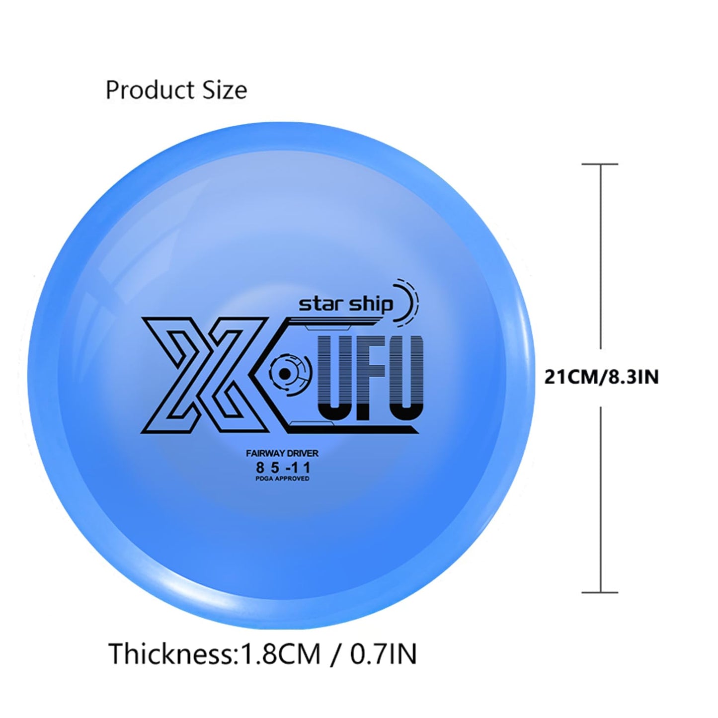 X-UFO Disc Golf Starter Set, 160-170g, Disc Golf Putter, Disc Golf Driver, Mid-Range, Beginner Disc Golf Set