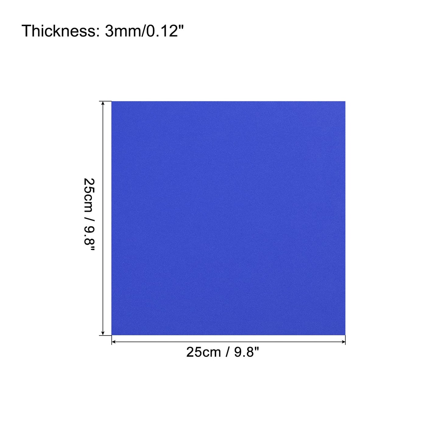 MECCANIXITY EVA Foam Sheets Blue 9.8 Inch x 9.8 Inch 3mm Thick Crafts Foam Sheets for Costumes, Arts and Crafts Projects Pack of 8