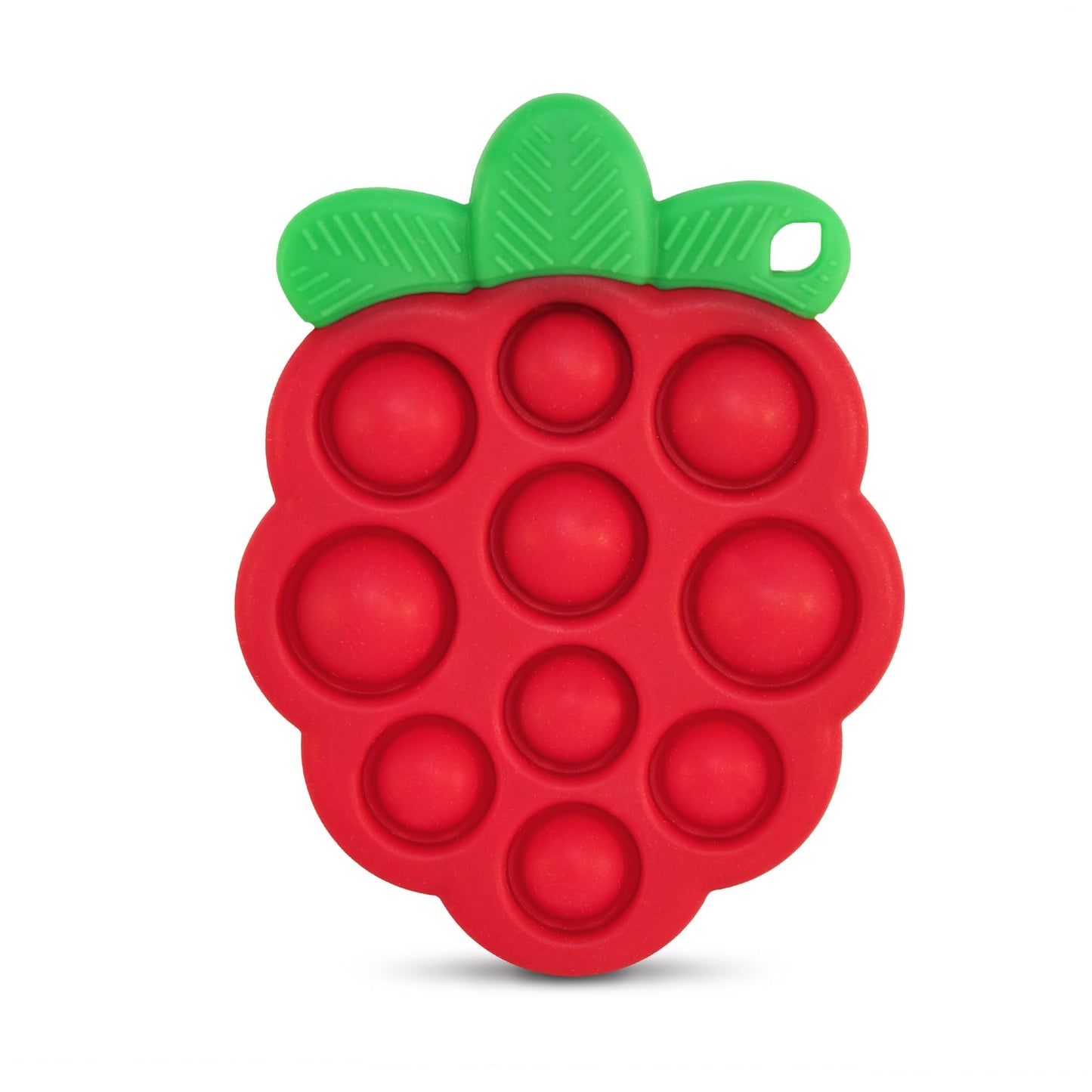 RaZbaby RaZberry Teether 2-Pack (Red/Blue) + RaZberry Pop Teether for Babies 3 Months & Up - BPA Free Silicone - Textured for Sensory Stimulation and Development